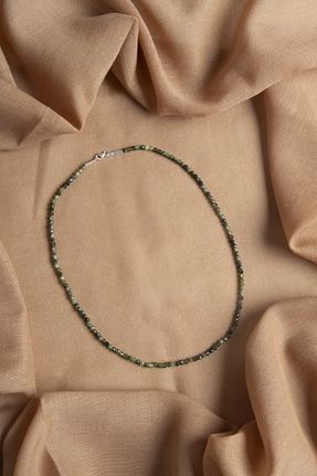 گردنبند جواهر سبز زنانه سنگ طبیعی OSMANLI DEĞERLİ TAŞ - کد 935199302