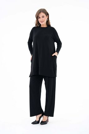 ست بالاتنه و پائین تنه حجاب مشکی زنانه Relaxed NİSUM MODA - کد 902922626