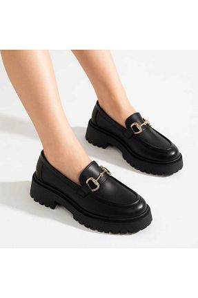 کفش لوفر مشکی زنانه چرم مصنوعی Zegeshoes - کد 921267585
