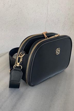 کیف دوشی مشکی زنانه چرم مصنوعی MUJGAN - کد 834458681