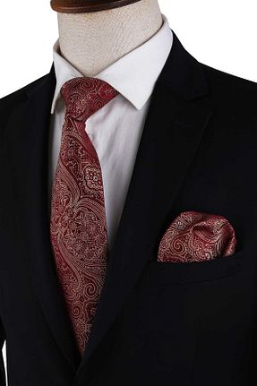 کراوات زرشکی مردانه میکروفیبر Kravatkolik - کد 900756006