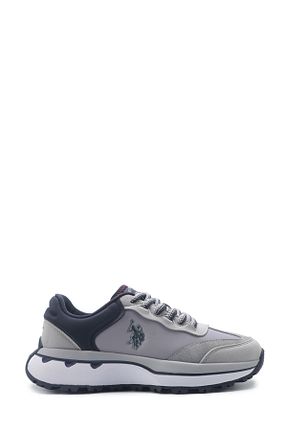 کفش اسنیکر طوسی مردانه بند دار U.S. Polo Assn. - کد 924281449