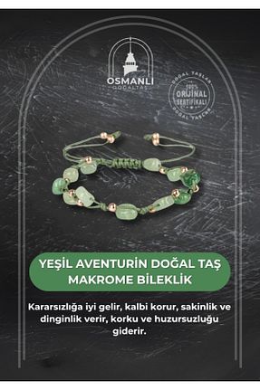 دستبند جواهر سبز زنانه سنگ طبیعی OSMANLI DOĞAL TAŞ - کد 669890368