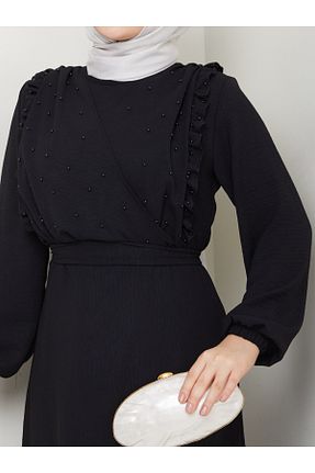 لباس حجاب مشکی زنانه رگولار BURCU TESETTÜR - کد 943648319