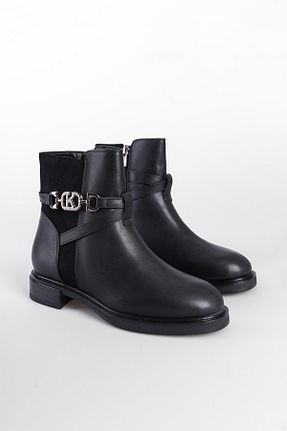 بوت / نیم بوت مشکی زنانه چرم مصنوعی Capone Outfitters - کد 856271055