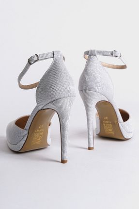 کفش پاشنه بلند کلاسیک طوسی زنانه چرم مصنوعی Capone Outfitters - کد 801123117