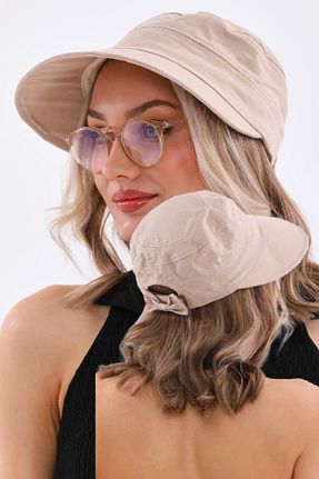 کلاه بژ زنانه پنبه ای Ritagarcia - کد 822695014