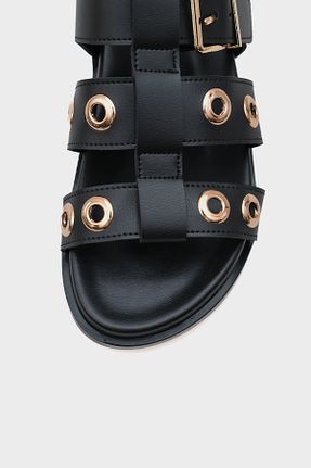 صندل مشکی زنانه پاشنه تخت Capone Outfitters - کد 940098011