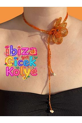 گردنبند جواهر نارنجی زنانه Glowelier - کد 943750711