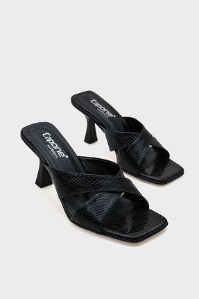 دمپائی مشکی زنانه چرم مصنوعی Capone Outfitters - کد 639975322
