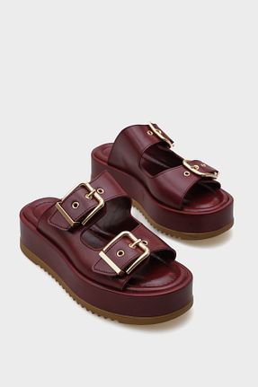 دمپائی زرشکی زنانه چرم مصنوعی Capone Outfitters - کد 921607316