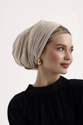 کلاه شنای حجاب بژ زنانه ladrans - کد 849148298