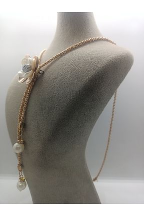 گردنبند جواهر طلائی زنانه اکریلیک Handmade - کد 897236079