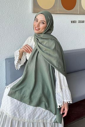 شال خاکی زنانه پنبه ای lamelif - کد 933899884