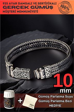 دستبند نقره طوسی مردانه 925 عیار OSMANLI GÜMÜŞ - کد 940589416