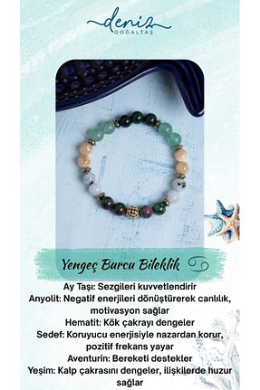 دستبند جواهر آبی زنانه سنگ طبیعی Deniz Doğal Taş - کد 944089400