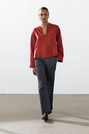 شلوار طوسی زنانه پنبه ای Massimo Dutti - کد 929840563