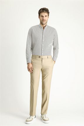 شلوار بژ مردانه پارچه Kiğılı - کد 852328772