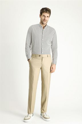 شلوار بژ مردانه پارچه Kiğılı - کد 852328772