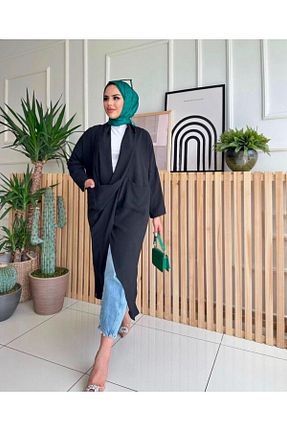 تونیک حجاب مشکی زنانه پلی استر NİSUM MODA - کد 895609626