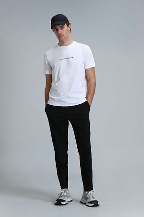 تیشرت سفید مردانه رگولار Lufian - کد 820302369