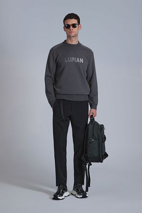 سوئیشرت آبی مردانه ساده Lufian - کد 859239023