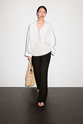 پیراهن سفید زنانه رگولار Massimo Dutti - کد 944411541