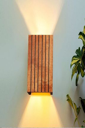 چراغ دیواری قهوه ای چوب Aysem Wood - کد 371485590