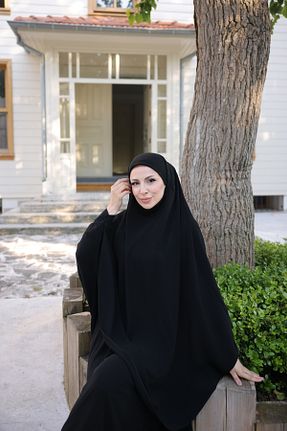 کلاه و ابایا مشکی زنانه پنبه ای KADEEM - کد 927969952