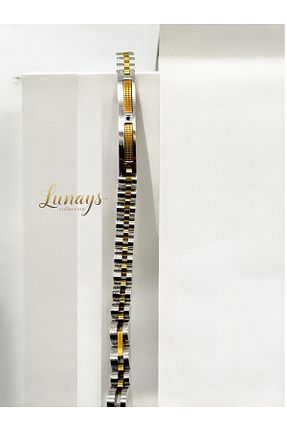 دستبند استیل (فولاد) متالیک مردانه استیل (فولاد) Lunays - کد 944831286