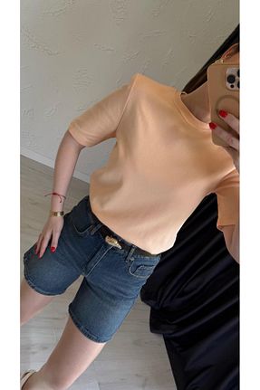 تیشرت بژ زنانه Relaxed elif teke - کد 906243177