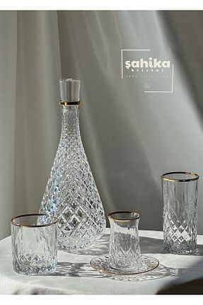 لیوان نارنجی شیشه Şahika Kristal cama atılan imza - کد 902865513