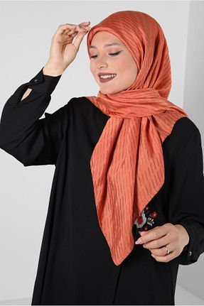 روسری نارنجی پلی استر Alvina - کد 802132308