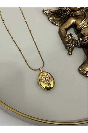 گردنبند استیل ( فولاد ) زرد زنانه استیل (فولاد) DİAPANTE - کد 941817353