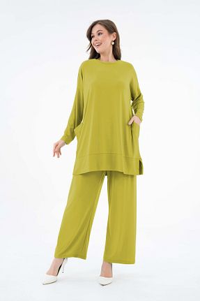 ست بالاتنه و پائین تنه حجاب سبز زنانه Relaxed NİSUM MODA - کد 902922544