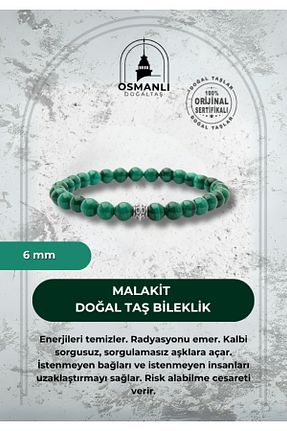 دستبند جواهر سبز زنانه سنگ طبیعی OSMANLI DOĞAL TAŞ - کد 665691327