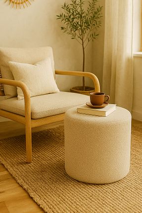 پوف و نیمکت قهوه ای Kumaş yok Zem - کد 866686578