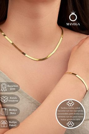 ست استیل زرد زنانه 2 تایی MAVEGA - کد 927077655