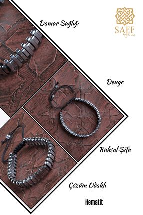 دستبند جواهر طوسی زنانه سنگ طبیعی Saff Doğal Taş - کد 923259997