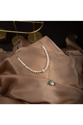 گردنبند مروارید سفید مروارید آب شیرین OSMANLI DEĞERLİ TAŞ - کد 647240848