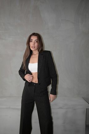 ست بالاتنه و پائین تنه مشکی زنانه بافتنی Swass - کد 903498310