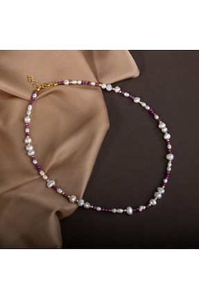 گردنبند مروارید سفید مروارید آب شیرین OSMANLI DEĞERLİ TAŞ - کد 647240873