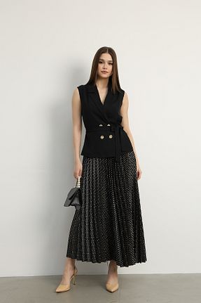 ست بالاتنه و پائین تنه مشکی زنانه بافتنی Swass - کد 870859908