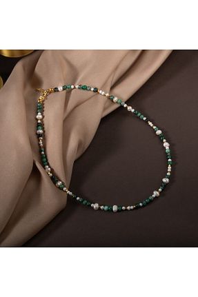 گردنبند مروارید سفید مروارید آب شیرین OSMANLI DEĞERLİ TAŞ - کد 647240988