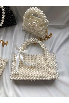 کیف مجلسی سفید زنانه پارچه ای MODA - کد 881437422