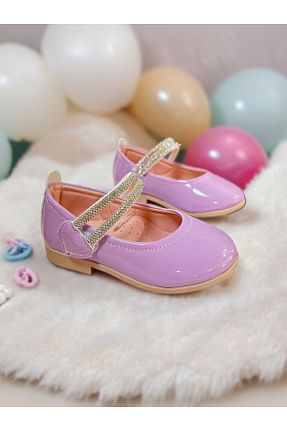 بابت بنفش بچه گانه چرم لاکی PATİK BEBE - کد 836395004