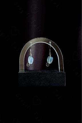 گوشواره استیل (فولاد) زنانه سنگ طبیعی SEVGİLİ TAKI - کد 781312052