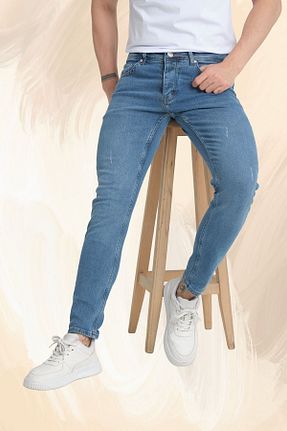 شلوار آبی مردانه پنبه ای OneZero - کد 836330088