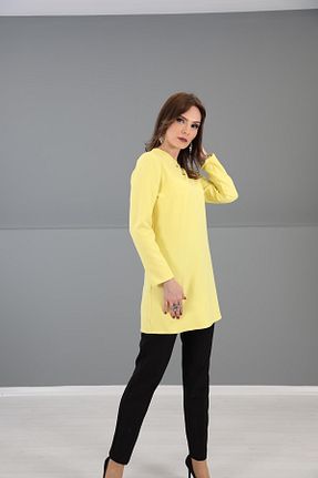 تونیک زرد زنانه بافتنی ÖNDER ÖZSOY - کد 944032435