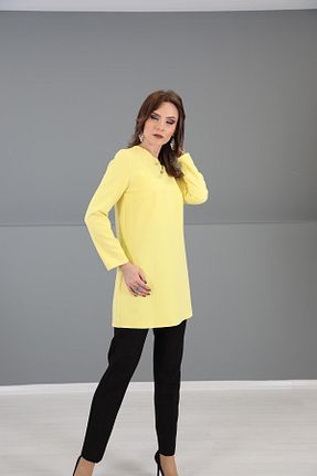 تونیک زرد زنانه بافتنی ÖNDER ÖZSOY - کد 944032435